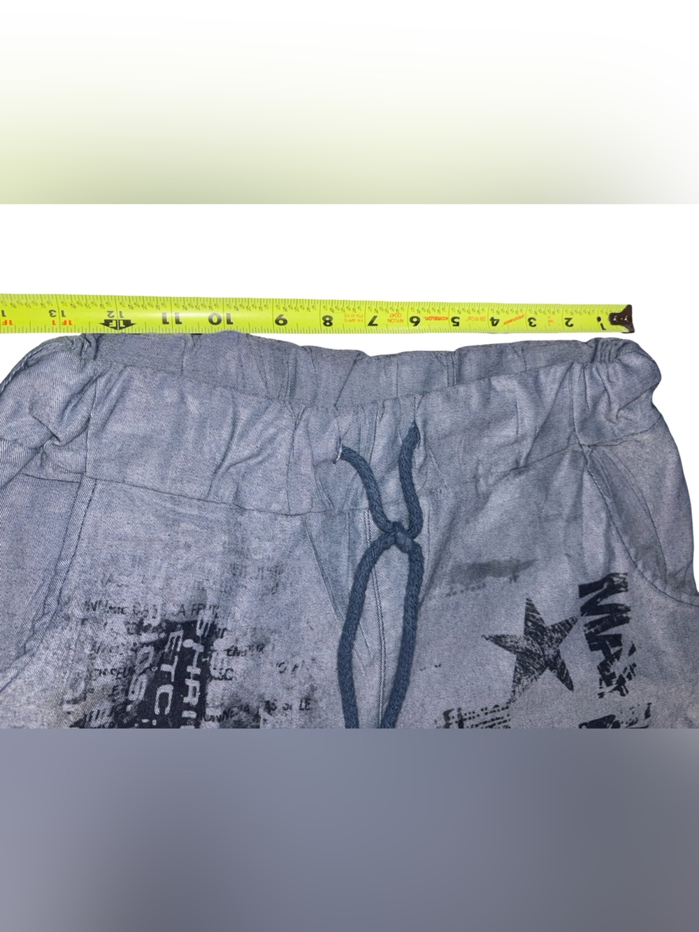 Bella Amore Made in Italy Cropped Graphic Jogger Pants Gray Stretch Size L - Picture 6 of 9